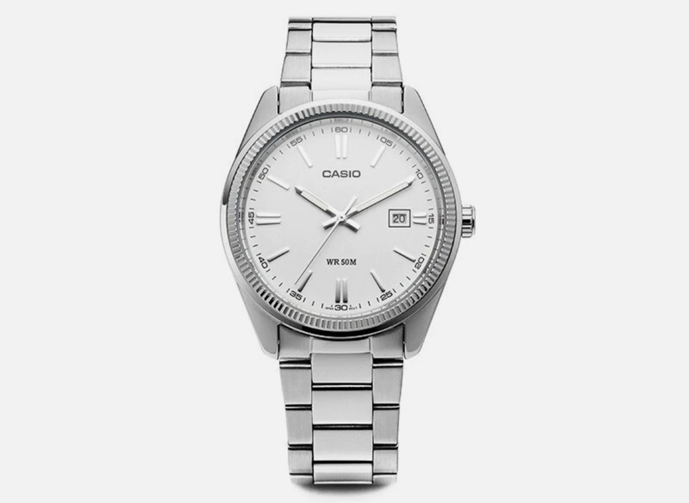Casio Men Analog Stainless Steel silver Strap Watch Original New MTP-1302D-7A1
